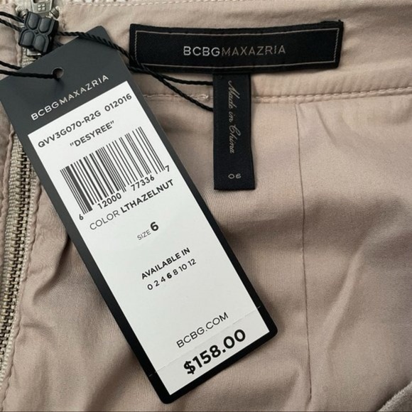 E1-- NWT hazelnut BCBGMAXAZRIA Desyree faux suede womens short mini skirt 6 $158 - Picture 10 of 10